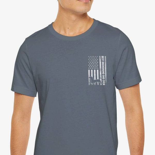 Dachshund Dad T- Shirt for Men - Best Dachshund Dad Tee for Men